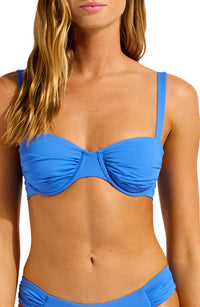 Ruched Underwire Top Sapphire