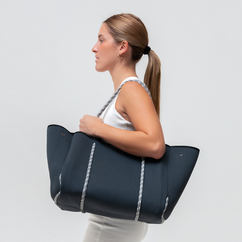 Large Neoprene Tote Shades of Grey