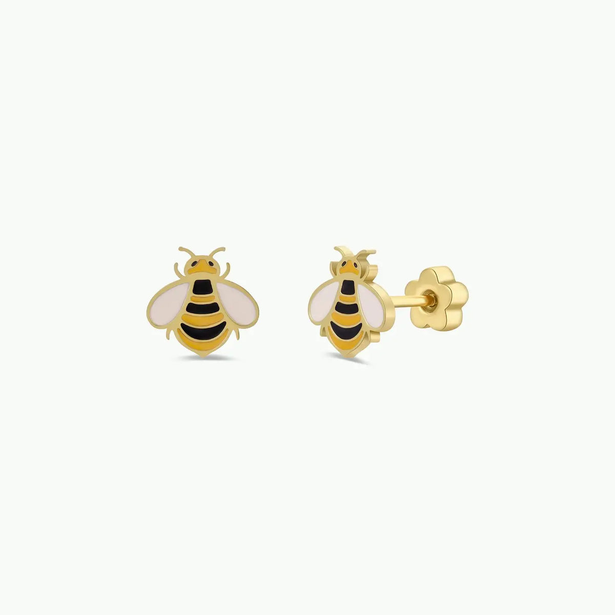 Bumble Bee Enamel Kids Earrings
