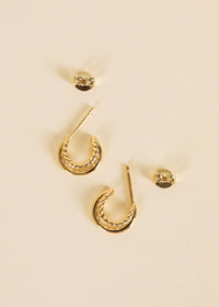 Gold Hoop - Double - Earrings