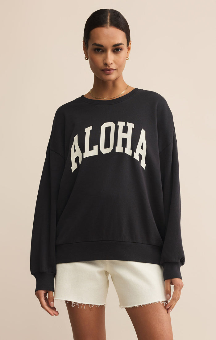 Aloha Sunday Sweatshirt Black Sands