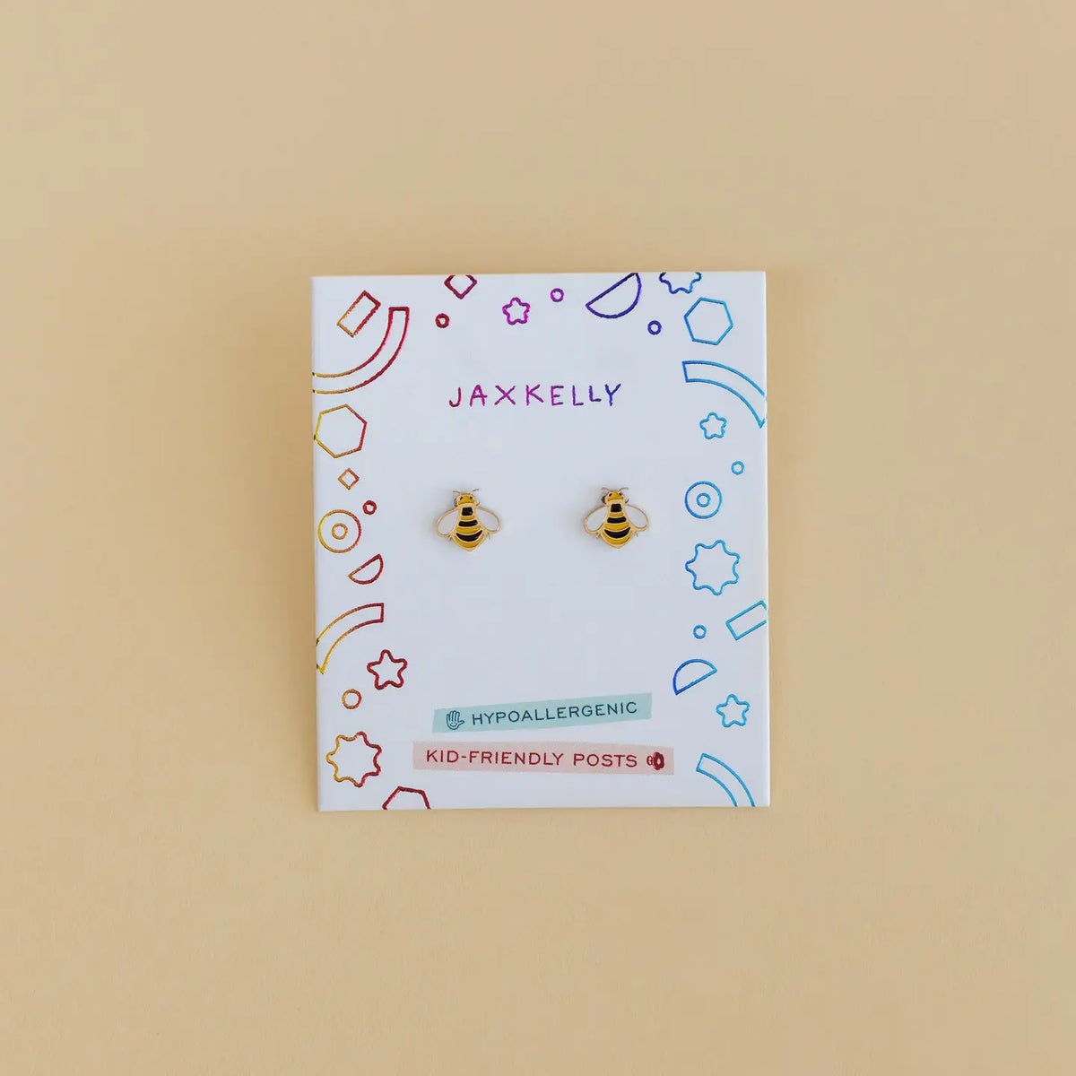 Bumble Bee Enamel Kids Earrings