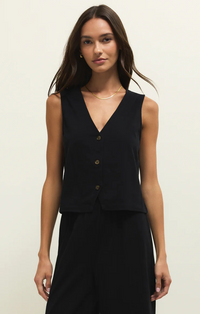 Noelle Jersey Tank Top True Black