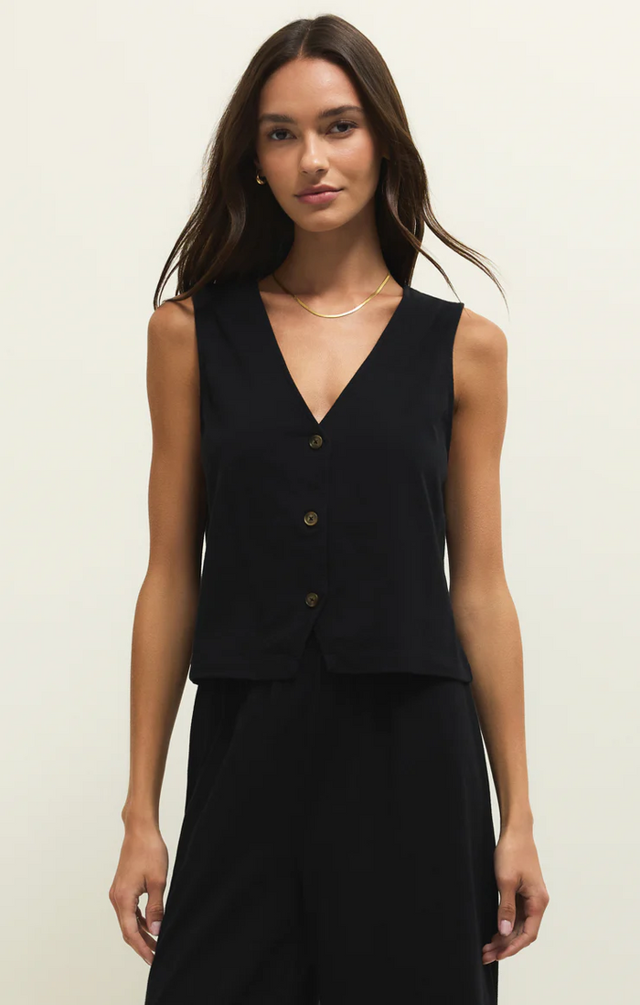 Noelle Jersey Tank Top True Black