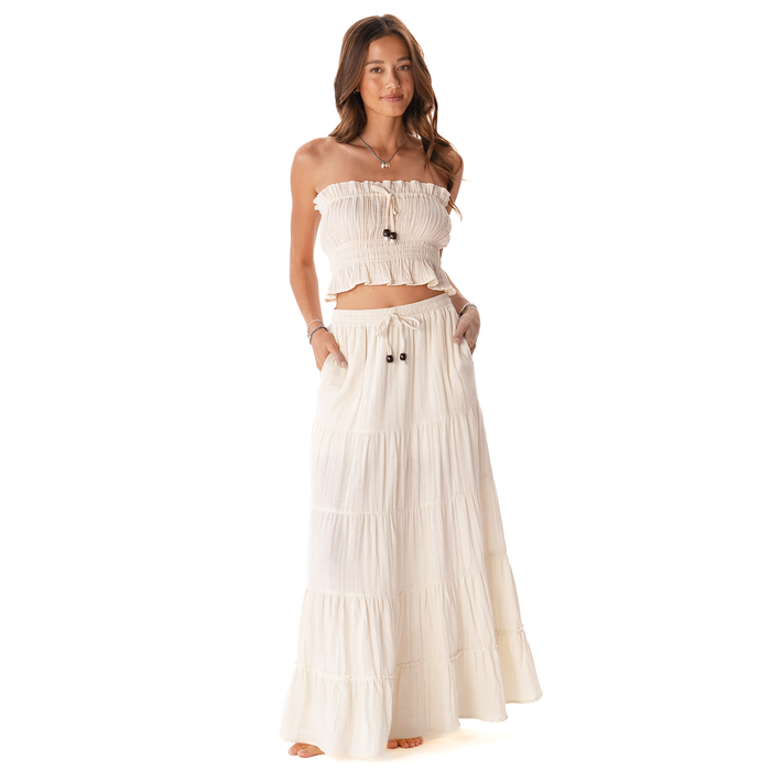 Shipwrecked Maxi Skirt Cream