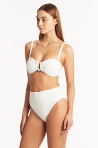 Spinnaker Retro High Waist Bottom White
