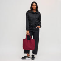 Sky's The Limit Medium Woven Tote Wine