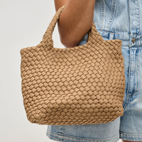 Sky's the Limit Small Laced Up Eco Tote Nude