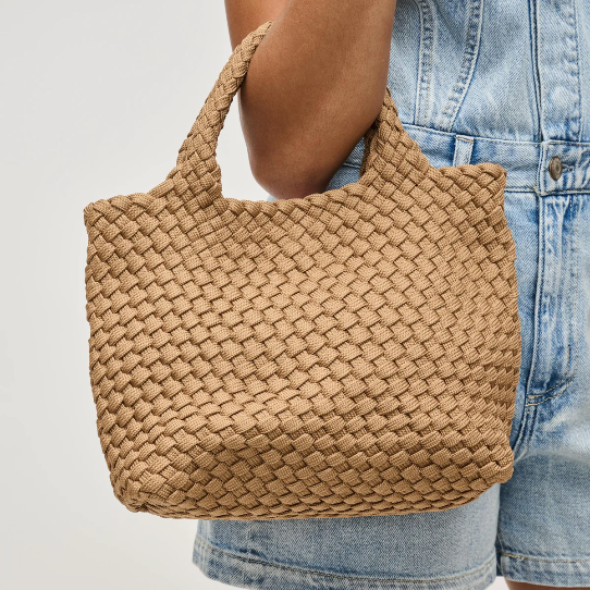 Sky's the Limit Small Laced Up Eco Tote Nude