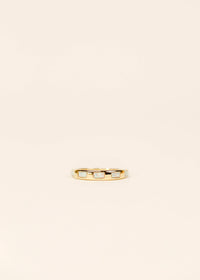 Gold Rings -  White Opal Inset Baguette: 6