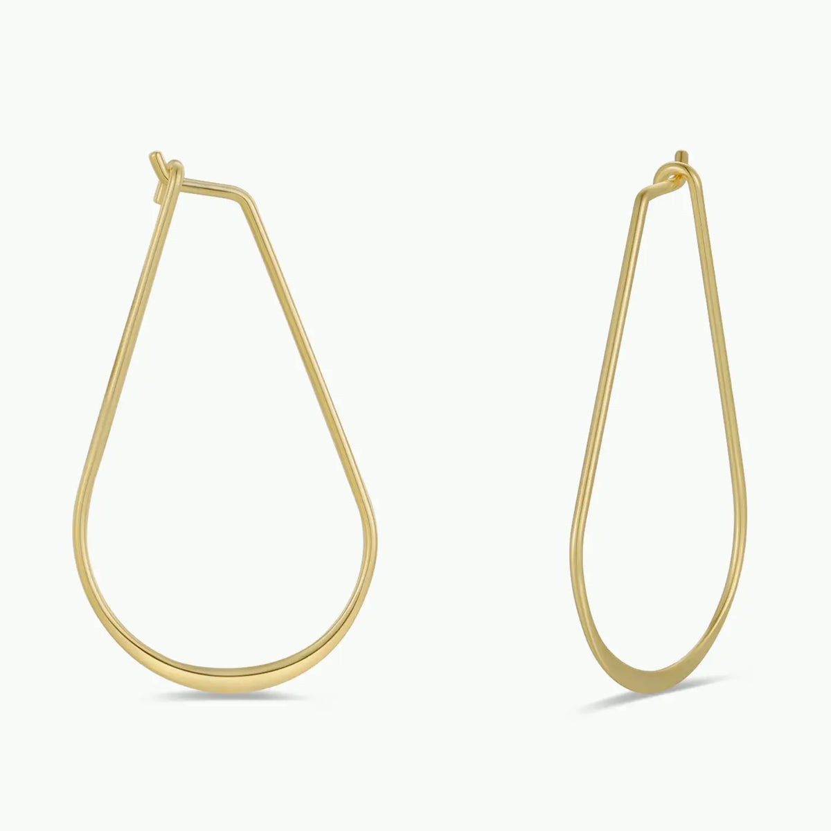 Gold Long Oval Hoop