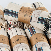 Turkish Towel Red/Black Stripe