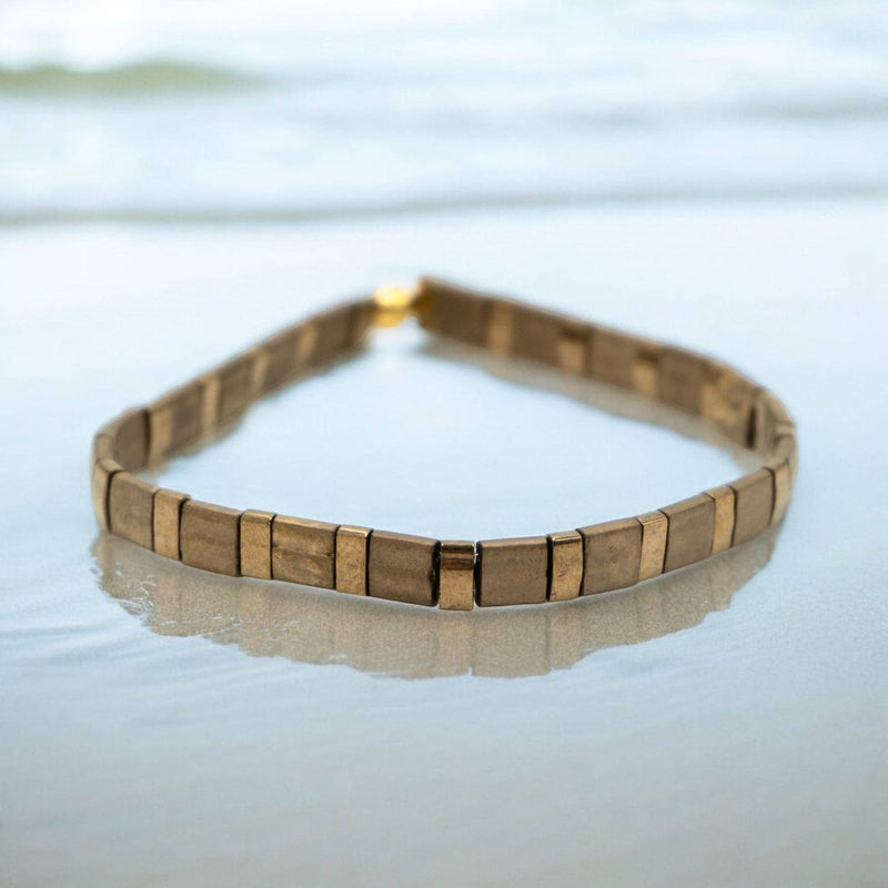 RUSTY - Tila Bead Bracelet | Single: 6.50 Inches - M