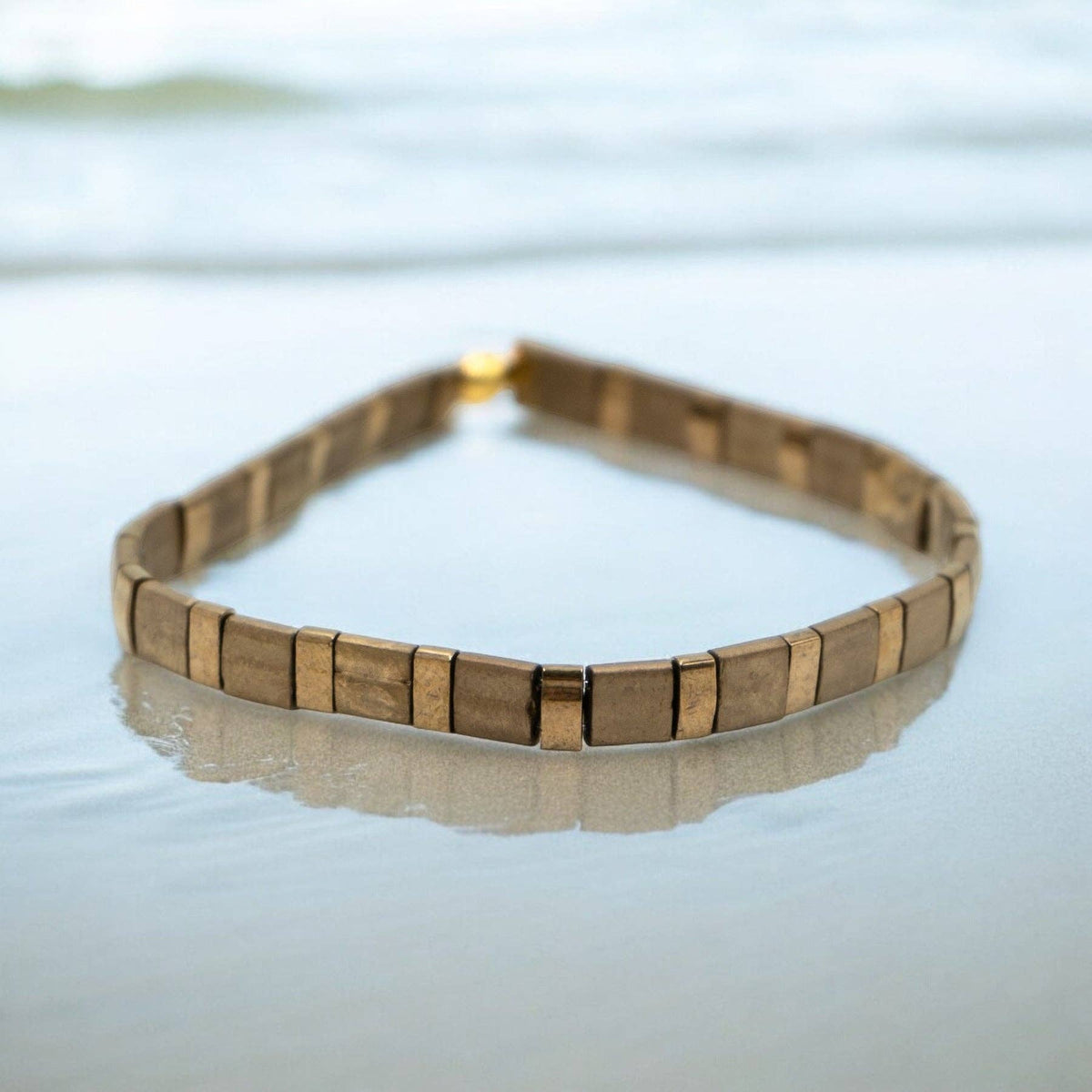 RUSTY - Tila Bead Bracelet | Single: 6.25 Inches - S