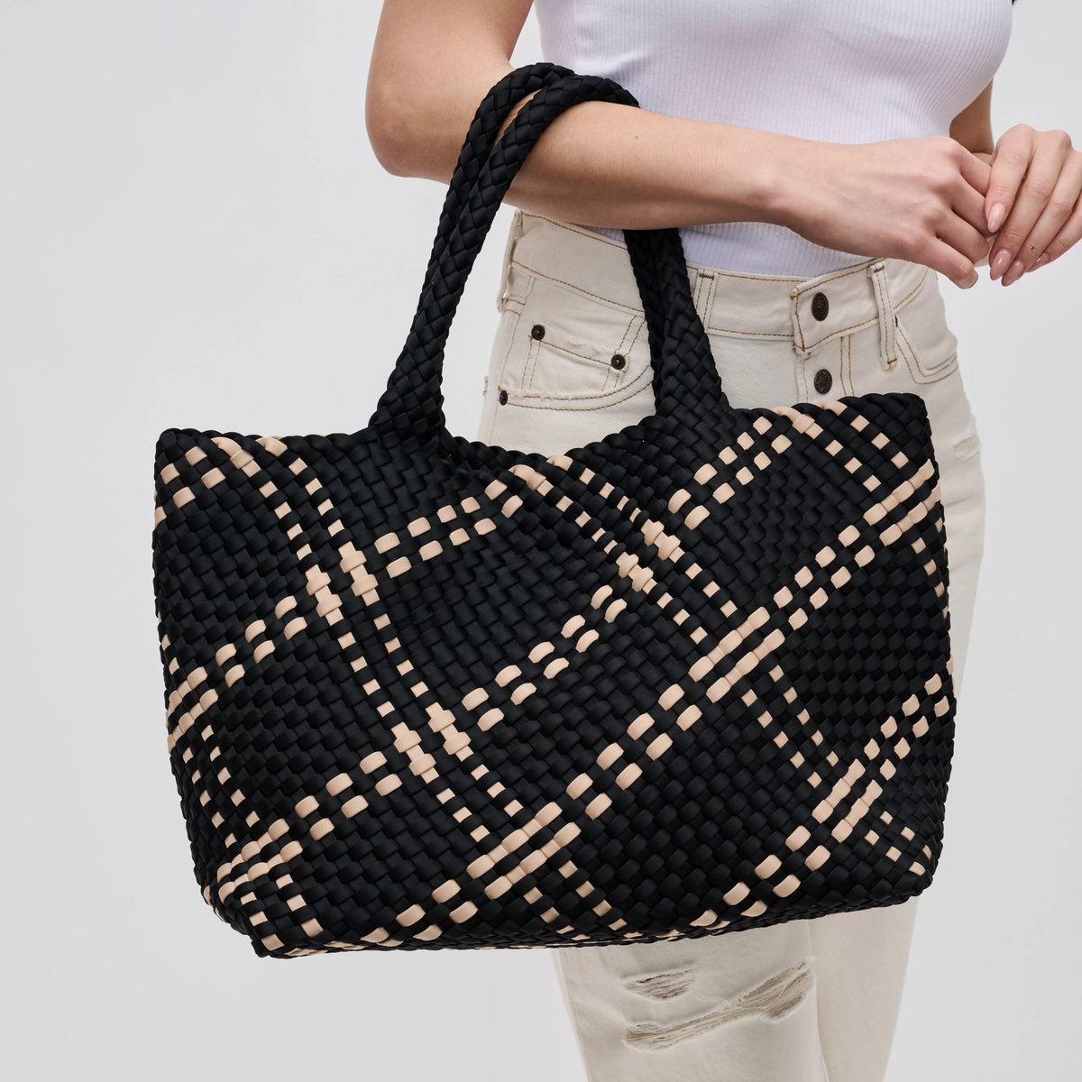 Sky's the Limit Large Tote Black/Nude