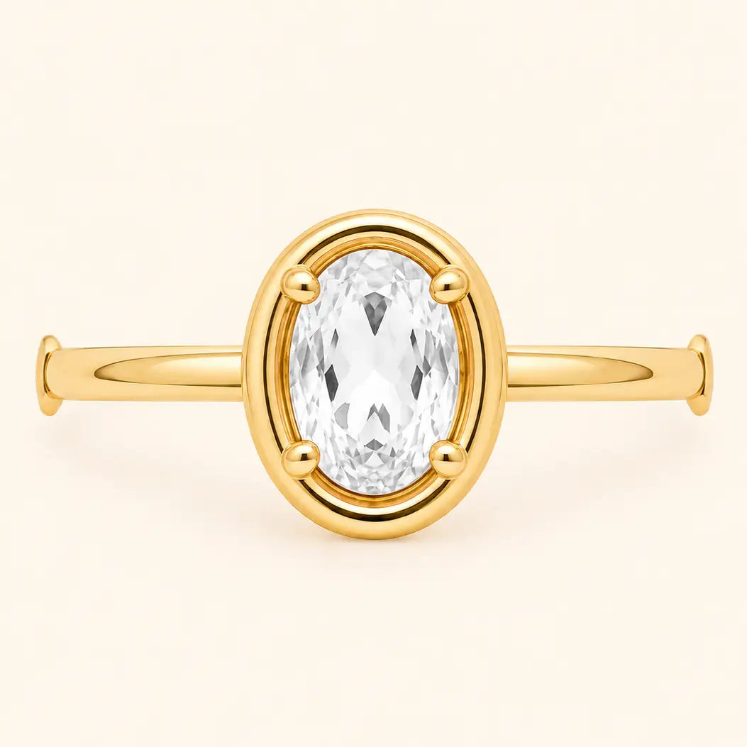 Bezel Glow Ring - White CZ