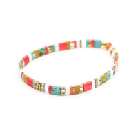 Quality Tila Bead Stretch Beaded Bracelet (5.75-8.50 inches): 6.50 Inches - M
