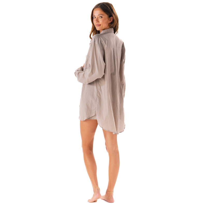 Boyfriend Button Up Stone