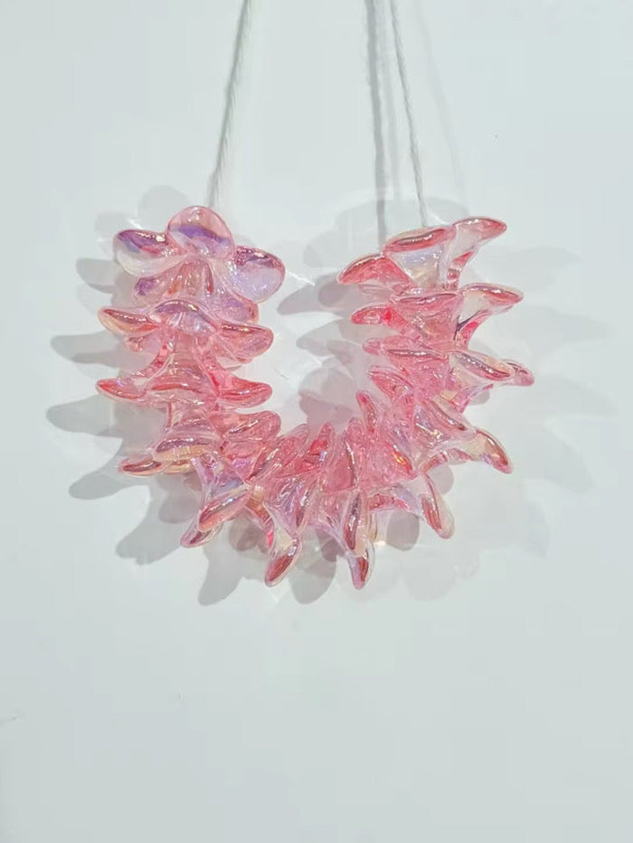 Make Your Own Plumeria Lei Translucent Pink