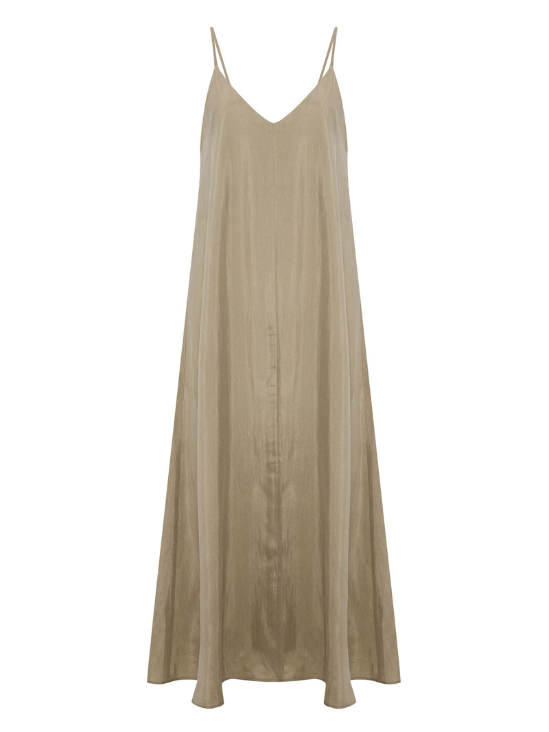 Lucid Flow Maxi Dress Khaki Green