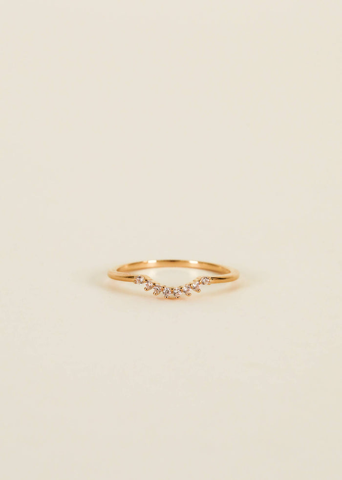 Gold Rings - Arched Crown - Champagne: 6