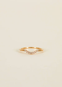 Gold Rings - Arched Crown - Champagne: 7