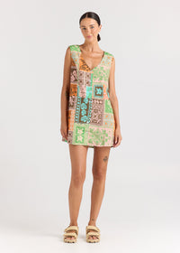 Ibisco V Button Up Dress Sunset