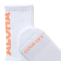 Hana Hou Crew Socks Nectarine