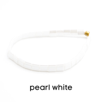 VANILLA BLUSH - Tila Bead Bracelets: 6.50 inches - M / Peach