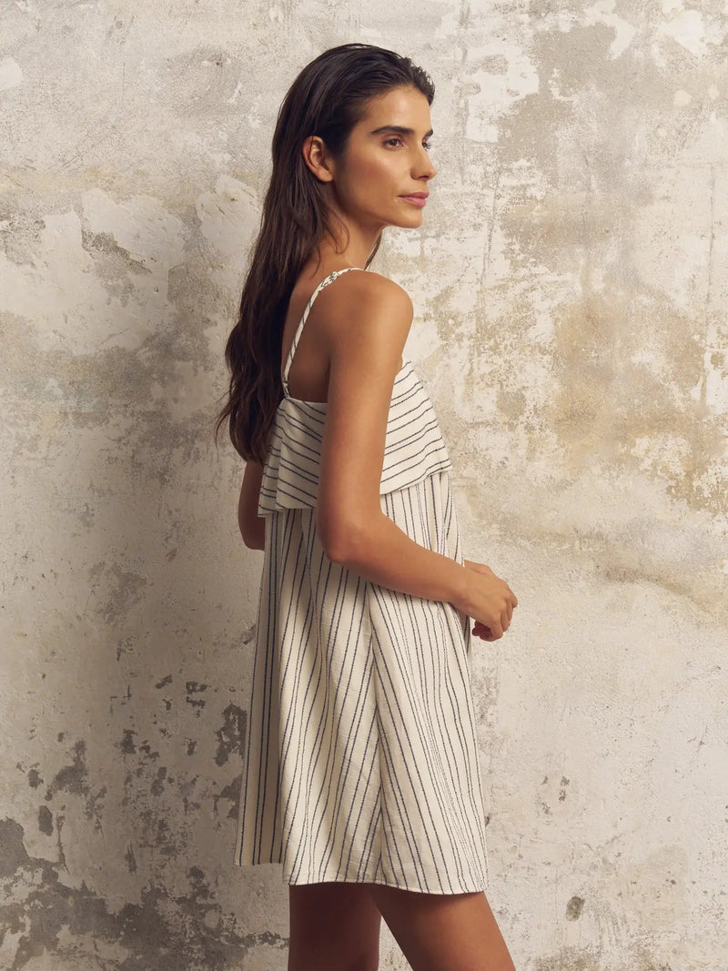 Puglia Stripes Mini Dress Navy