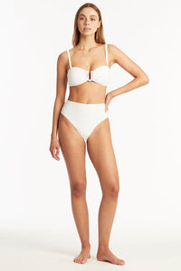 Spinnaker Retro High Waist Bottom White