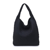 Celestial Woven Neoprene Hobo Black