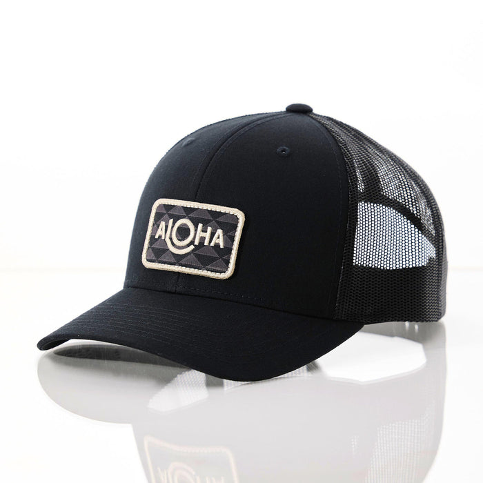 Aloha Retro Label Hat Black
