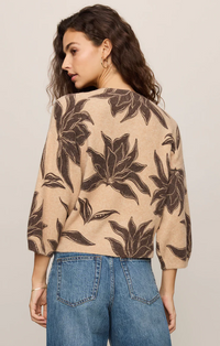Valor Floral Cardigan Soft Ecru