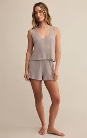 Horizon Rib Short Slate Grey