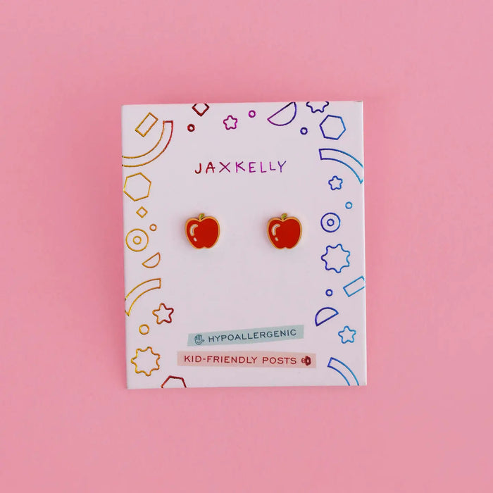 Apple Enamel Kids Earrings