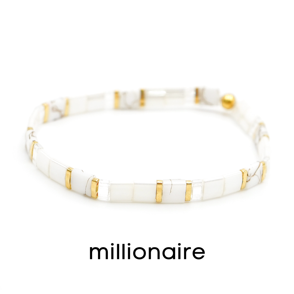 VANILLA BLUSH - Tila Bead Bracelets: 6.50 inches - M / Millionaire