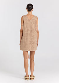 Mai Tai Towelling Dress Almond