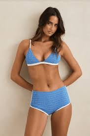 Lola Check Boyleg Bottom Blue