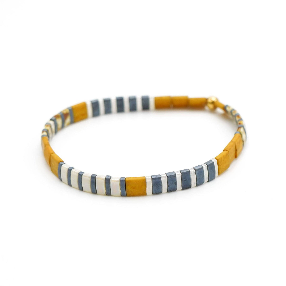 SIERRA GOLD - Tila Bead Bracelets: 6.25 inches - S / Desert Sands