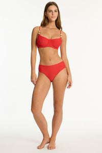 Caracus Mid Bikini Bottom Spice Red