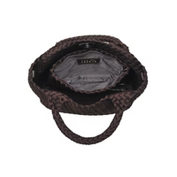 Sky's the Limit Small Woven Tote Chocolate