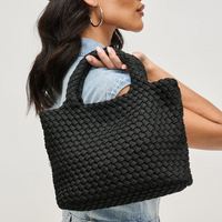 Sky's the Limit Small Laced Up Eco Tote Black