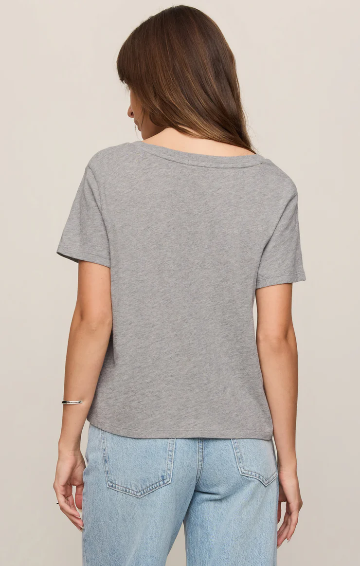 Nomad Slub V Neck Classic Heather Grey