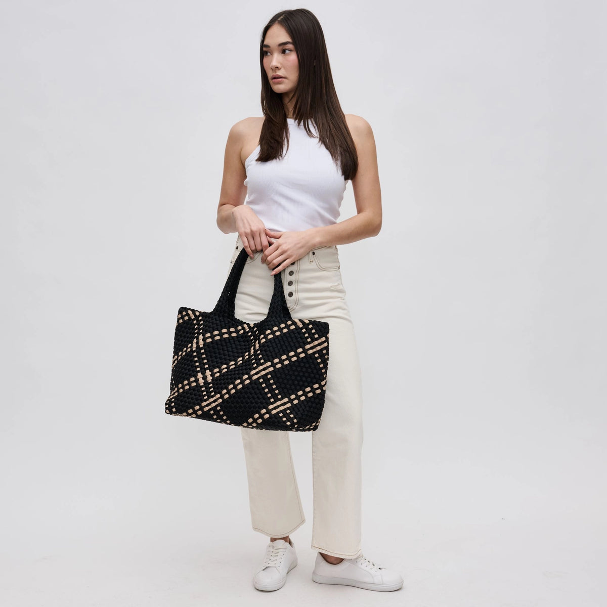 Sky's the Limit Large Tote Black/Nude