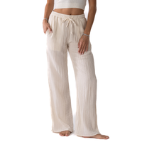 Cream Cabana Pants: L