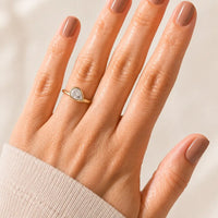 Halo Drop Ring - White CZ