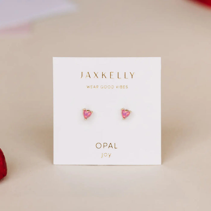 Tiny Pink Opal Heart