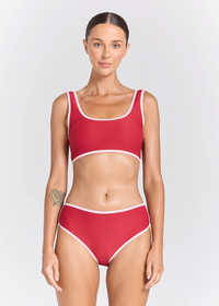 Poolside Surf Top Ruby