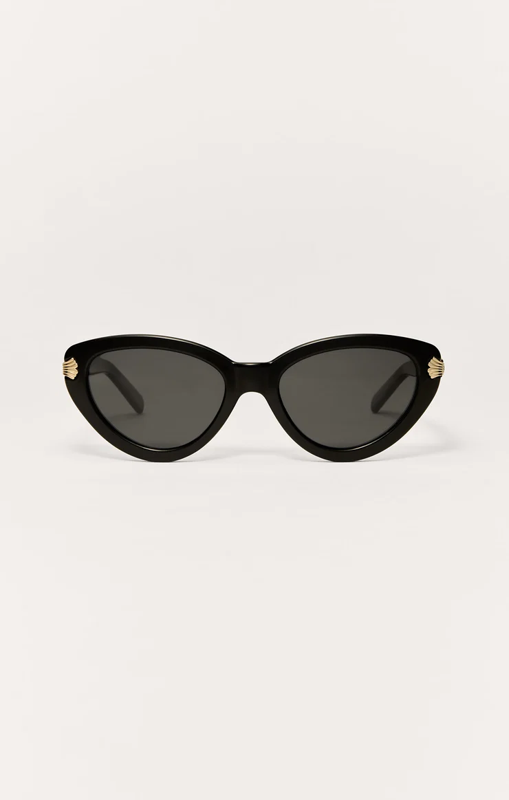 Coastline Sunglassses Polished Black-Grey